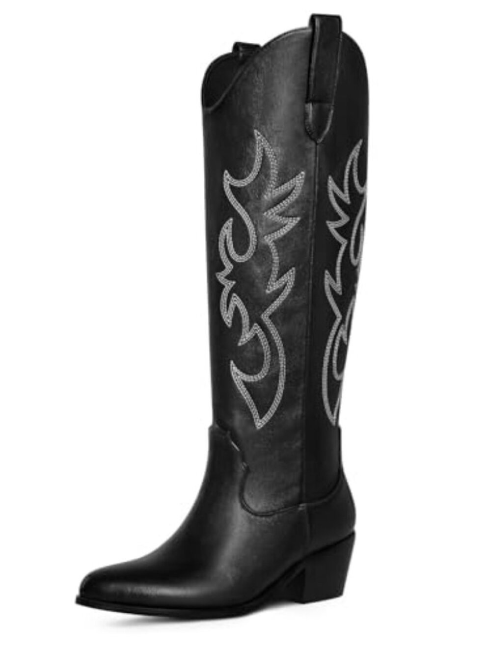 Cowgirl Boots Women Cowboy Knee High Boots with Embroidered
